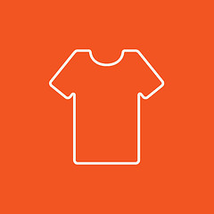 Image showing T-shirt line icon.