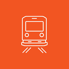 Image showing Back view of train line icon.