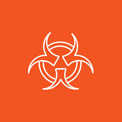 Image showing Bio hazard sign line icon.