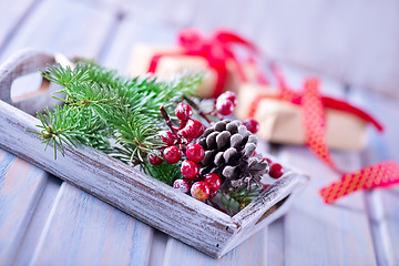 Image showing presents and christmas decoration