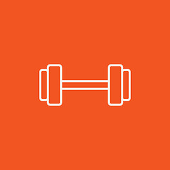 Image showing Dumbbell line icon.