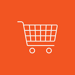 Image showing Shopping cart line icon.