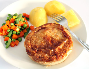 Image showing Pie and potatoes