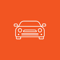 Image showing Car line icon.