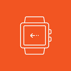 Image showing Smartwatch line icon.