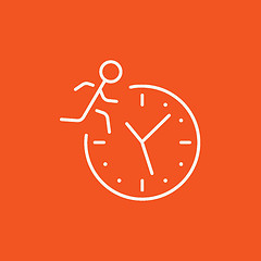 Image showing Time management line icon.