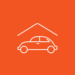 Image showing Car garage line icon.