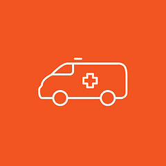 Image showing Ambulance car line icon.