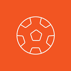 Image showing Soccer ball line icon.