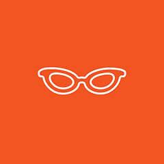 Image showing Eyeglasses line icon.