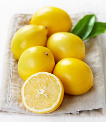 Image showing fresh ripe lemons