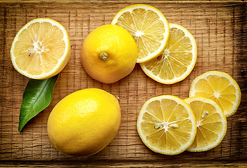 Image showing fresh sliced lemons