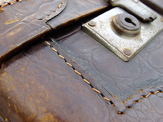Image showing old leather suitcase
