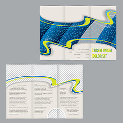 Image showing Tri-fold flyer brochure template with waterdrop image