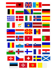 Image showing Flags of European countries