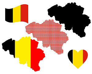 Image showing map of Belgium