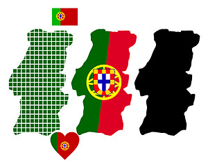 Image showing map of Portugal