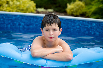 Image showing Boy in swimming pool