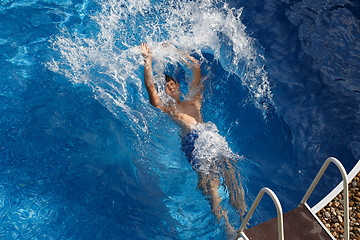Image showing Boy in the swimming pool