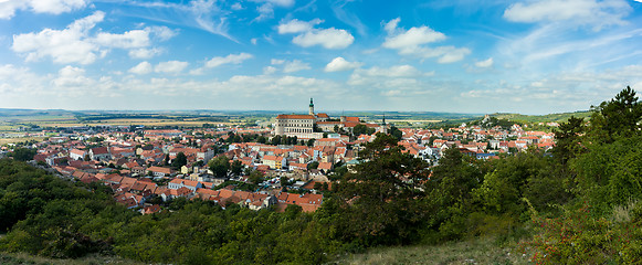 Image showing wide panorama of Mikulov city