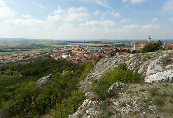 Image showing wide panorama of Mikulov city