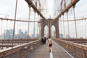 Image showing Brooklyn bridge, New York City.