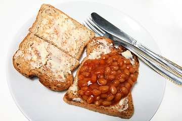 Image showing Beans on toast