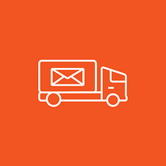 Image showing Mail van line icon.