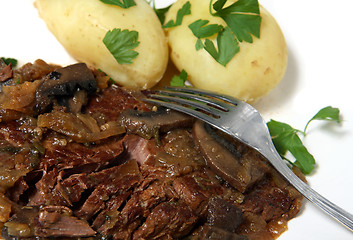 Image showing Braised steak horizontal