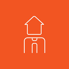 Image showing Real estate agent line icon.