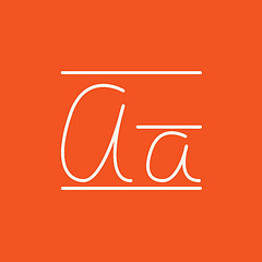 Image showing Cursive letter a line icon.