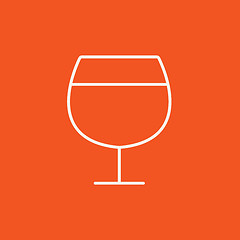 Image showing Glass of wine line icon.