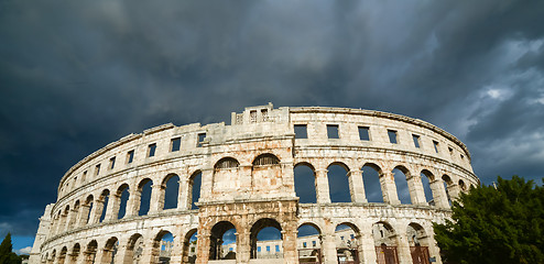 Image showing Ancient amphitheater in Pula Croatia