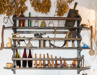 Image showing antique tools and household items