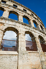 Image showing Ancient amphitheater in Pula Croatia