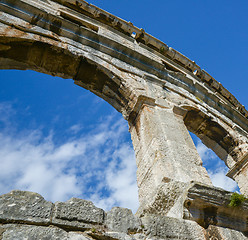 Image showing Ancient amphitheater in Pula Croatia