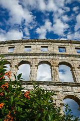 Image showing Ancient amphitheater in Pula Croatia