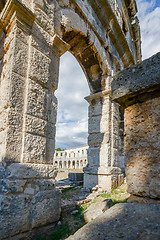 Image showing Ancient amphitheater in Pula Croatia