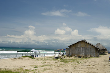 Image showing restaurants beach ruta del sol ecuador