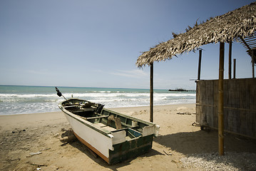 Image showing fishing boat restaurant house pacific ruta del sol ecuador