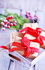 Image showing presents and christmas decoration