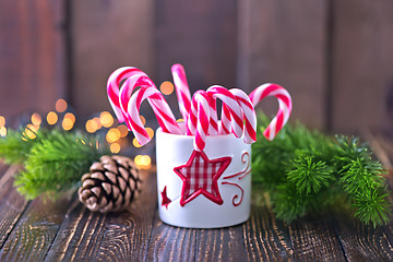 Image showing candy canes