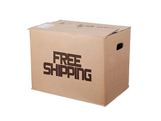 Image showing Closed cardboard box, isolated