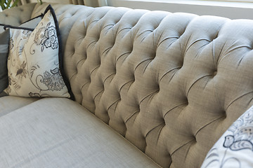 Image showing Abstract of Luxurious Couch and Pillow Detail