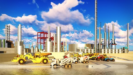 Image showing Machines at oil refinery