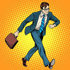 Image showing Businessman optimist goes to work