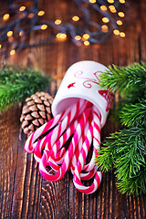 Image showing candy canes