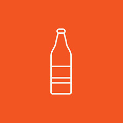 Image showing Glass bottle line icon.