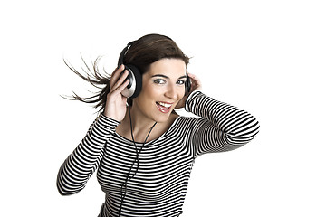 Image showing Listening music