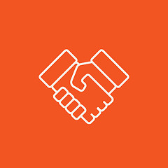 Image showing Handshake line icon.